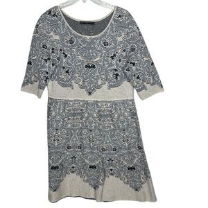 Peruvian Connection Pina Cotton Pullover Knot Sweater Dress. Size Large.